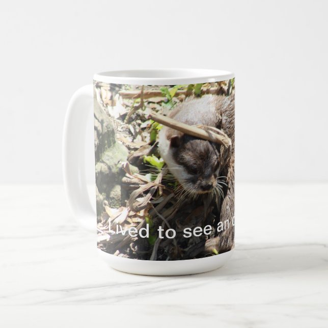 Tasse de café drôle de loutre (Devant gauche)