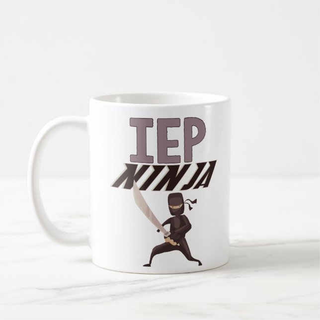 Tasse de café drôle de Ninja de professeur (Gauche)