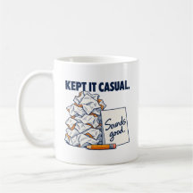 Tasse de café drôle et décontractée pour les surpe