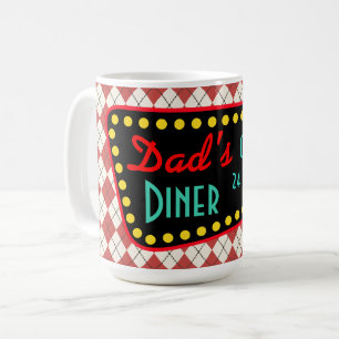 Tasse de café du diner de papa rétro