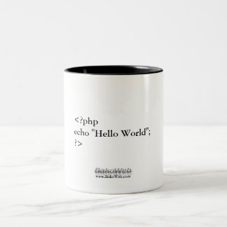 Tasse de café du monde de PHP "bonjour"
