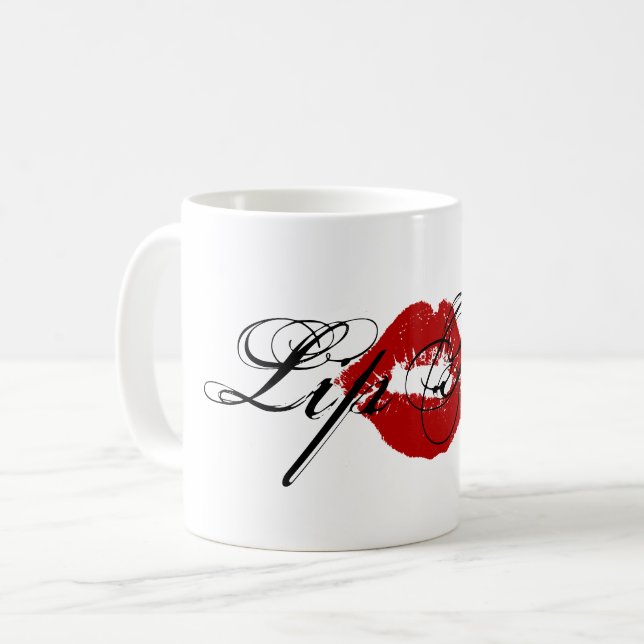 Tasse de café du patron 11oz de lèvre (Devant gauche)