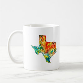 Tasse de café du Texas d'aquarelle