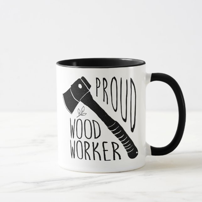 Tasse de café en bois de travailleur (Droite)