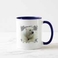 Tasse de café en céramique d'ours blanc
