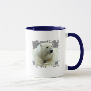 Tasse de café en céramique d'ours blanc