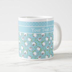 Tasse de café enorme faite sur commande : Bleu,