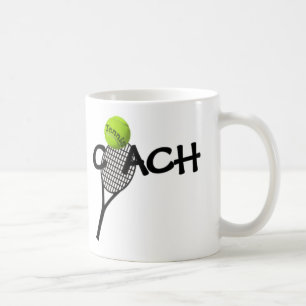 Tasse de café Entraîneur de Tennis Balle Raquette 