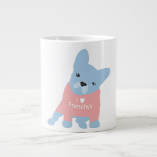 Tasse de café express de bouledogue français