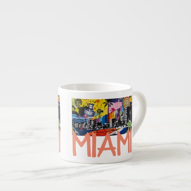 Tasse de café express de Miami la Floride (Devant droit)