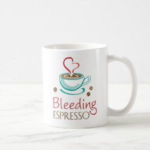 Tasse de café express de saignement