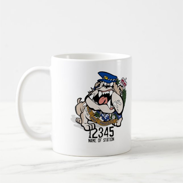 Tasse de café fâchée de chien de police de NT (Gauche)