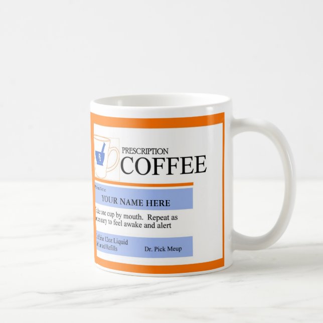 Tasse de café faite sur commande de prescription (Droite)