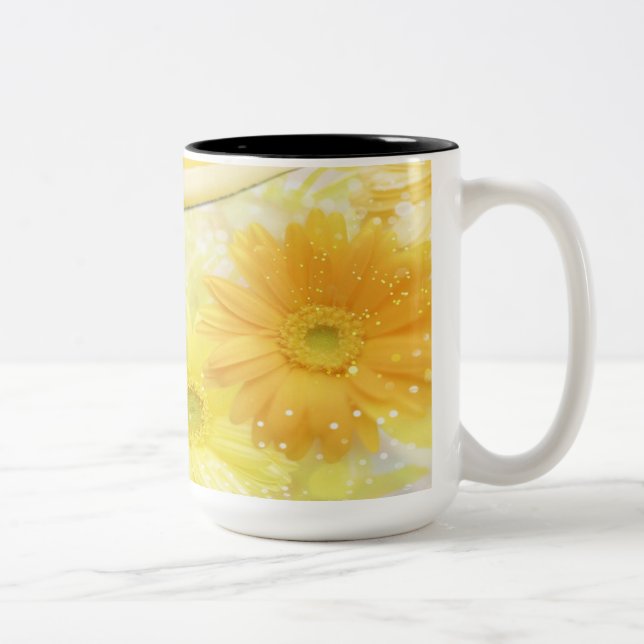 Tasse de café floral Marguerites de printemps (Droit)