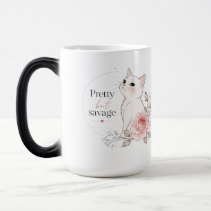 Tasse de café florale "Mignonne mais Sauvage" au c
