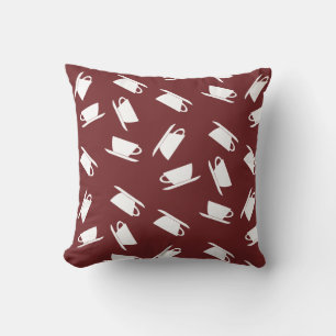 Tasse de café funky motif de coussin jeté d'oreill