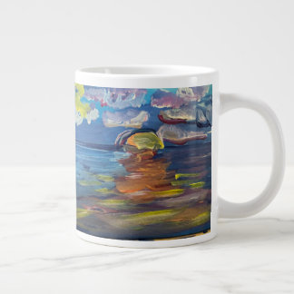 Tasse de café géante Peinture Lever de soleil