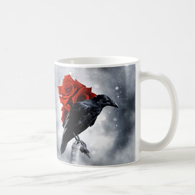 Tasse de café gothique de corneille de Raven (Droite)