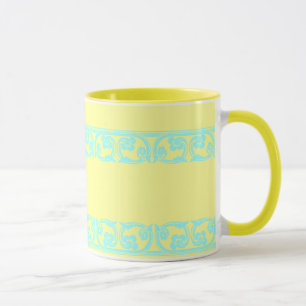 Tasse de café gothique turquoise de frontière