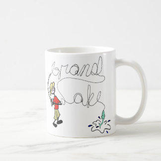 Tasse de café grande de pêche de lac