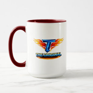 Tasse de café graphique à accent de couleur