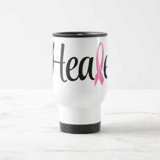 Tasse de café guérie de voyage de ruban de rose de
