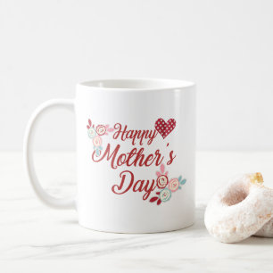 Tasse de café heureuse adorable du jour de mère  