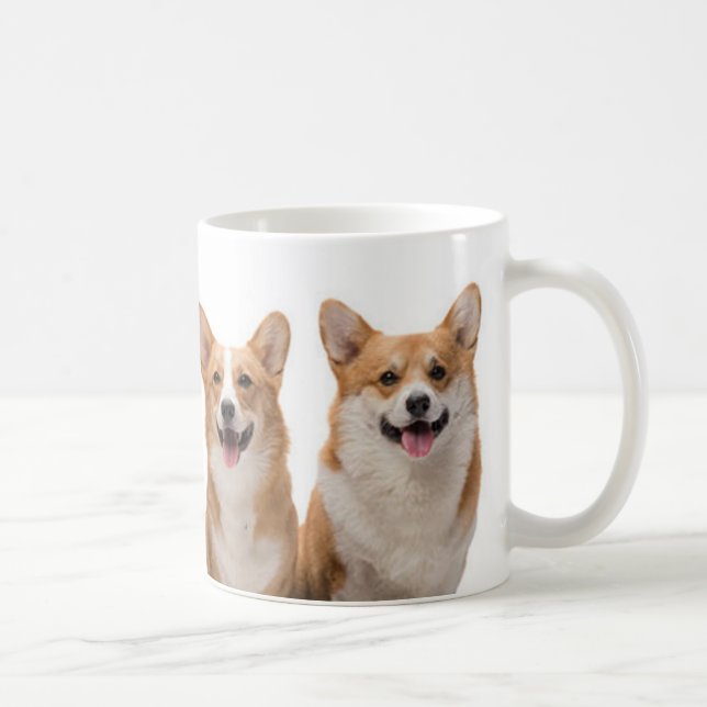 Tasse de café heureuse de corgi (Droite)