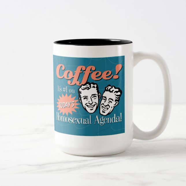 Tasse de café homosexuelle de l'ordre du jour des (Droit)