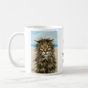 Tasse de café humide de chat une de ces jours