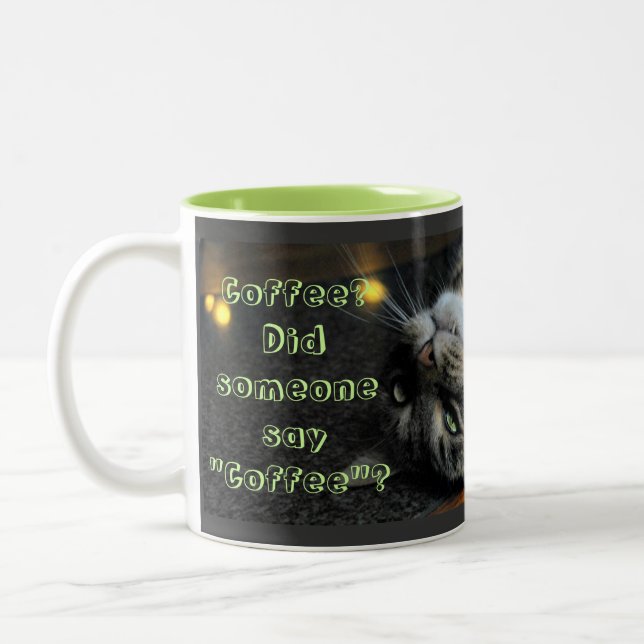 Tasse de café humoristique de chat (Gauche)