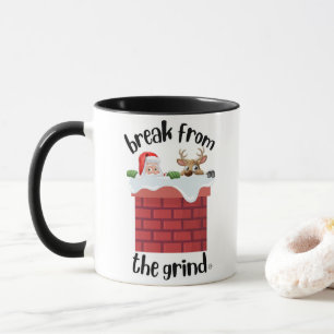Tasse de café humouristique de cheminée de Noël