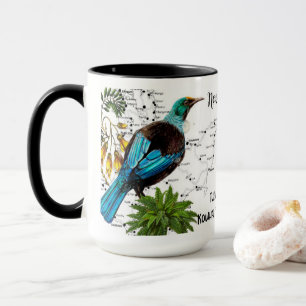 Tasse de café indigène d'oiseau de la Nouvelle