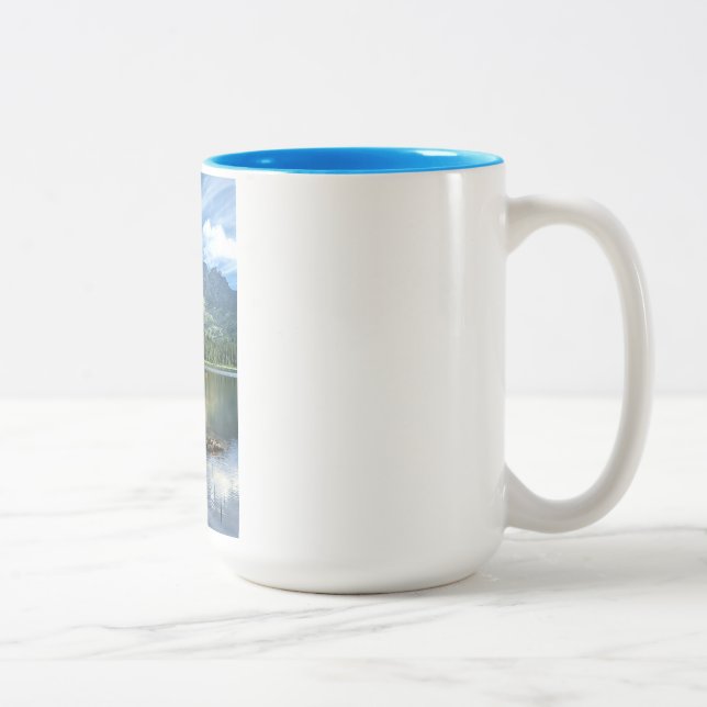 Tasse de Café Inspirée par la Beauté de nature" (Droit)