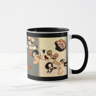 Tasse de café japonaise d'art de chat