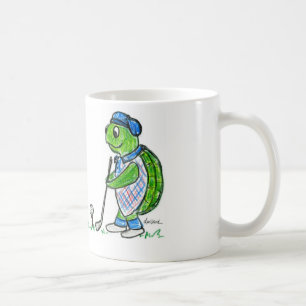 Tasse de café jouante au golf de tortue