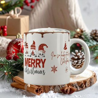 Tasse de café Joyeux Noël Gnome Mignon