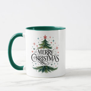 Tasse de café Joyeux Noël Sapin de Noël