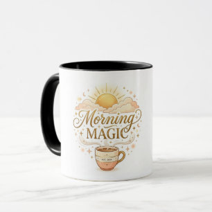Tasse de café Lever de soleil magique matin