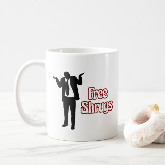 Tasse de café libre drôle de Shrugs