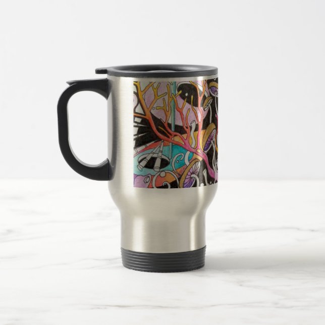 Tasse de café magique de voyage de champignons (Gauche)