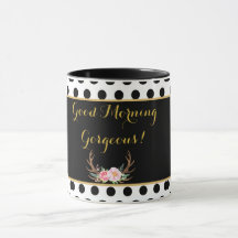Tasse de café magnifique bonjour