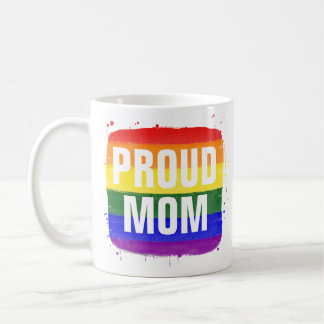 Tasse de café Maman fière du drapeau LGBTQ