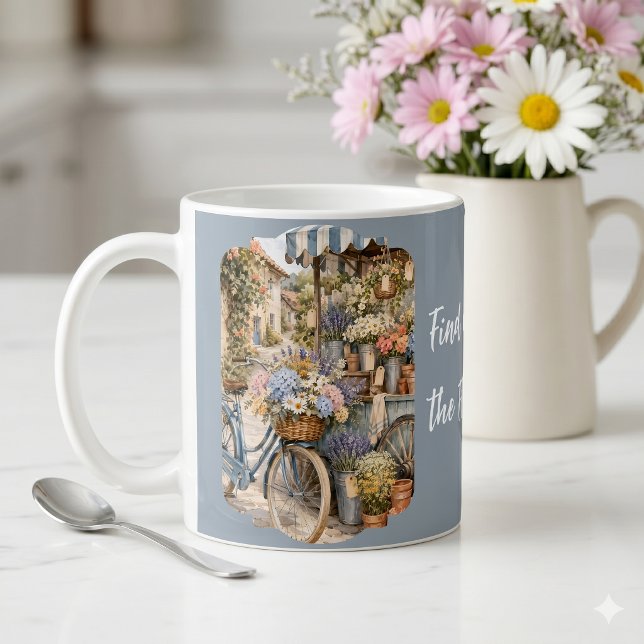 Tasse de café Marché Fleuriste Bloomcore Bicyclett (Bloomcore Flower Market Bicycle Coffee Mug)