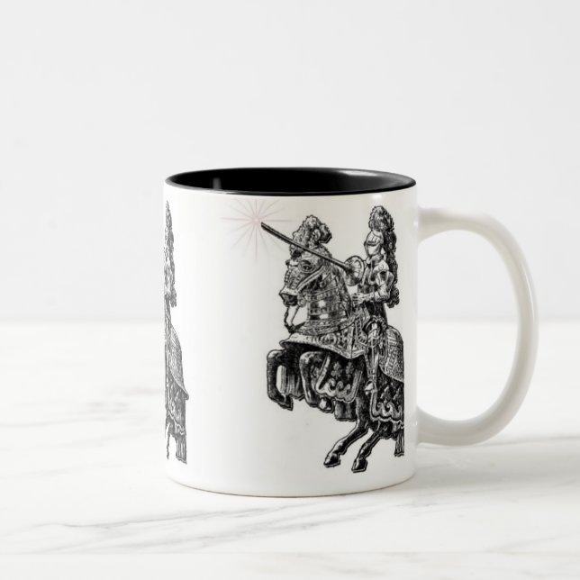 Tasse de café médiévale de chevaliers (Droit)