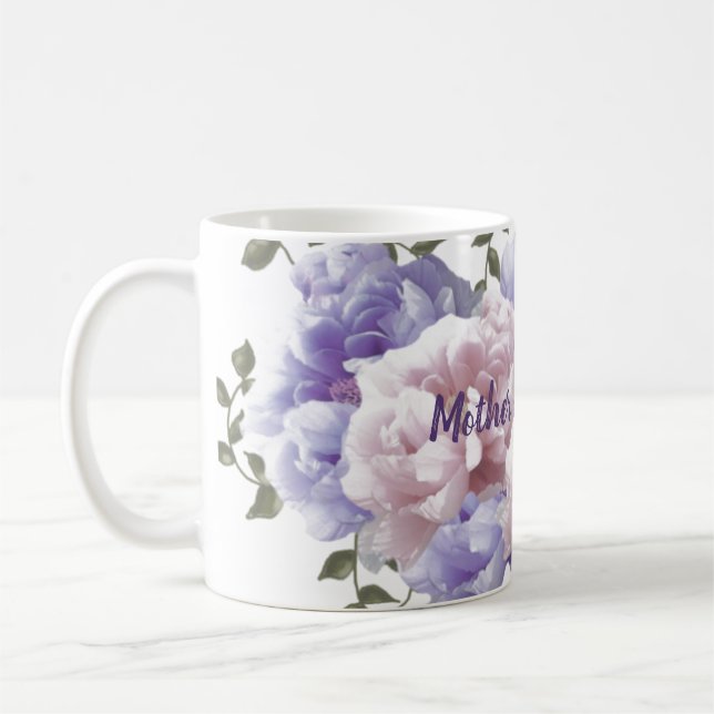Tasse de café Mère de la mariée Pivoines (Gauche)