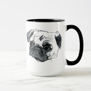 Tasse de café mignonne de carlin