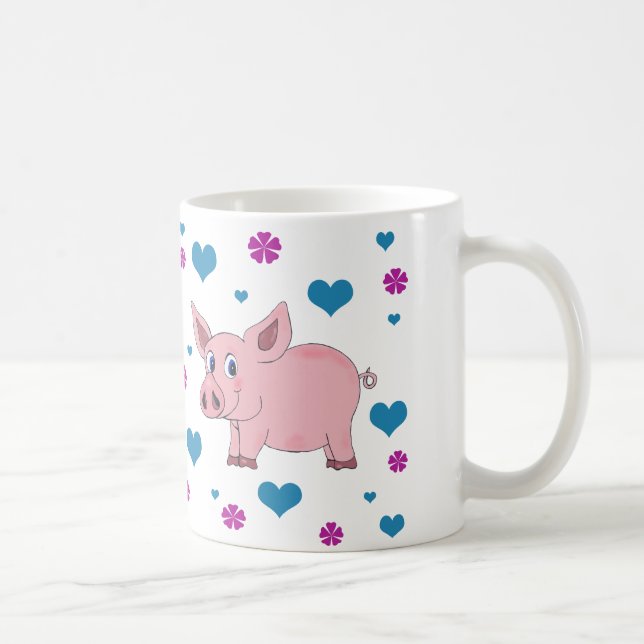 Tasse de café mignonne de porc (Droite)