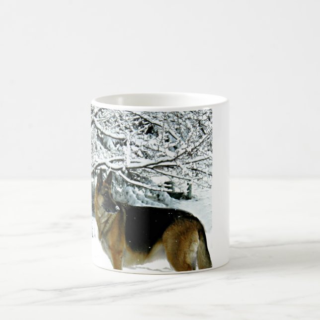 Tasse de café Morphing de berger allemand (Centre)