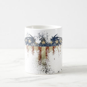 Tasse de café Morphing d'étoile d'Eagle de drape